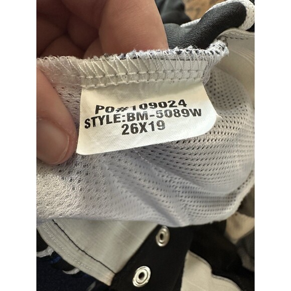 Boombah Baseball Pants Youth Size 26 Black Blue White Piping Stripe Size 26x19 - Picture 7 of 9